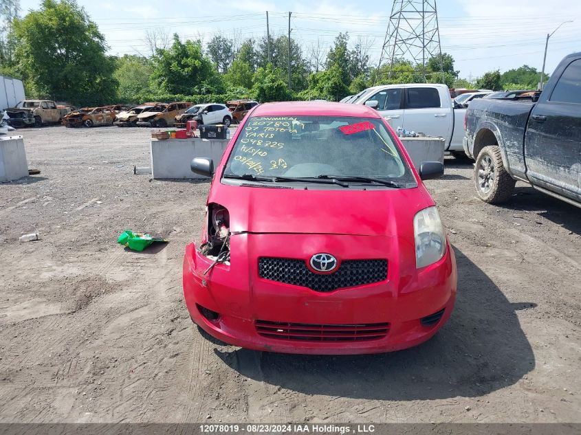 2007 Toyota Yaris Le/Rs VIN: JTDKT923175048325 Lot: 12078019