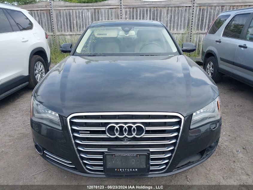 2013 Audi A8 VIN: WAURGAFD7DN032792 Lot: 12078123