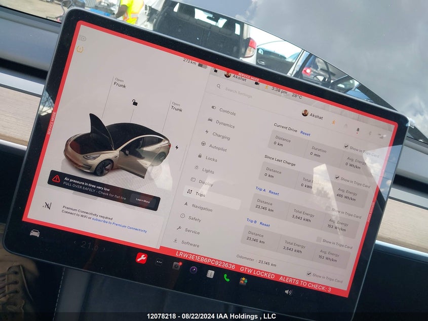 2023 Tesla Model 3 VIN: LRW3E1EB6PC923636 Lot: 12078218