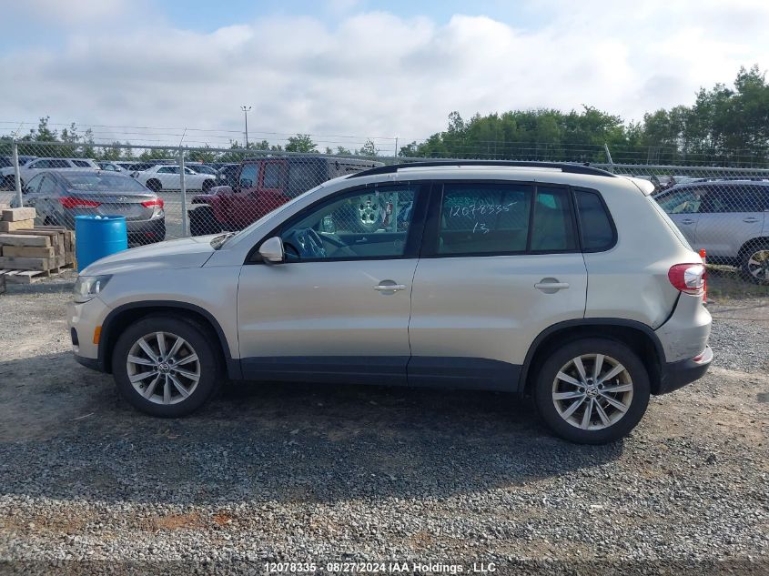 2013 Volkswagen Tiguan VIN: WVGJV3AX4DW568706 Lot: 12078335