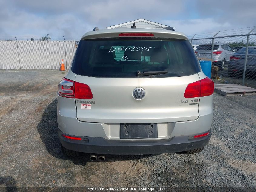 2013 Volkswagen Tiguan VIN: WVGJV3AX4DW568706 Lot: 12078335