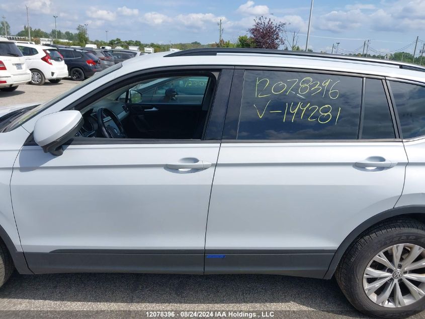 2018 Volkswagen Tiguan VIN: 3VV0B7AX8JM144281 Lot: 12078396