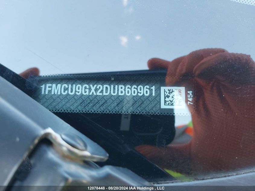 2013 Ford Escape Se VIN: 1FMCU9GX2DUB66961 Lot: 12078448