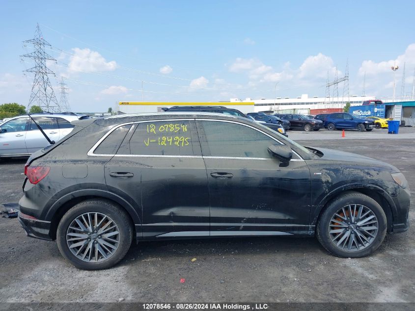 2020 Audi Q3 VIN: WA1EECF31L1124295 Lot: 12078546