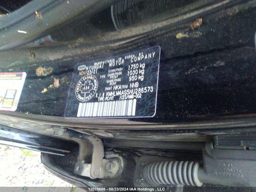 2022 Hyundai Elantra Preferred Ivt VIN: KMHLM4AG5NU286573 Lot: 12078686