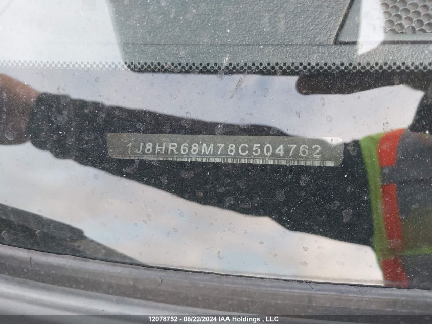 2008 Jeep Grand Cherokee Overland VIN: 1J8HR68M78C504762 Lot: 12078752