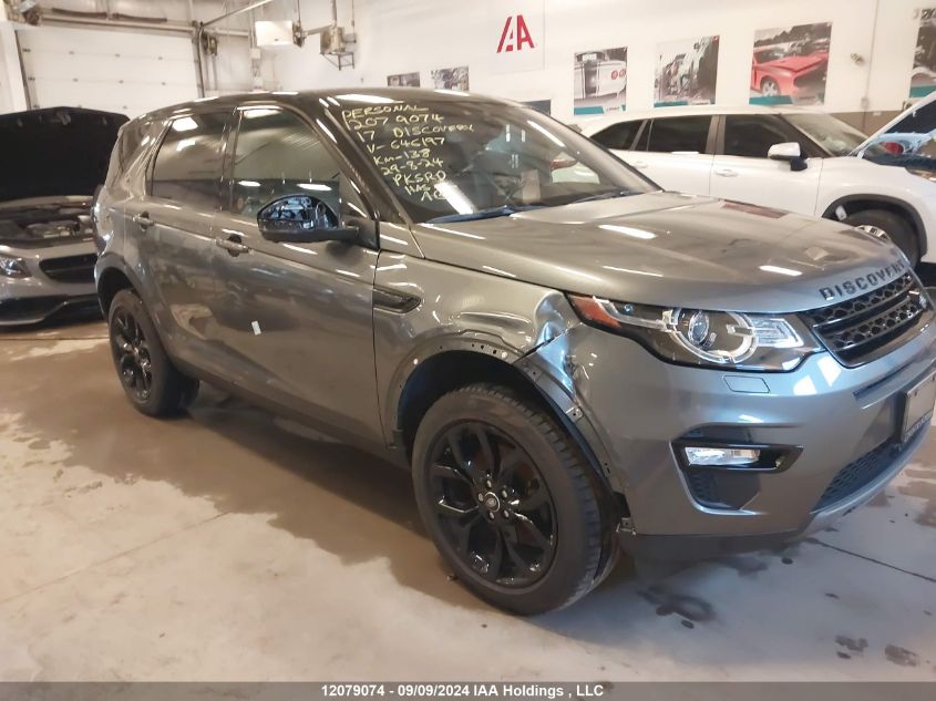 2017 Land Rover Discovery Sport VIN: SALCT2BG7HH646197 Lot: 12079074