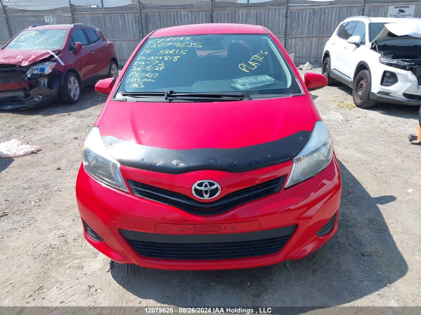 2014 Toyota Yaris VIN: VNKKTUD30EA009818 Lot: 12079625