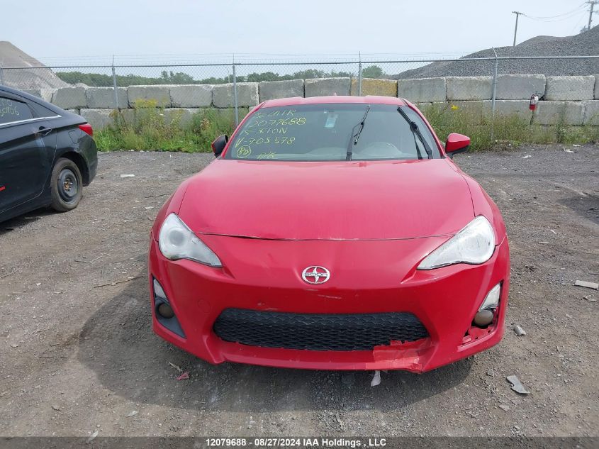 2015 Scion Fr-S VIN: JF1ZNAA10F8705578 Lot: 12079688