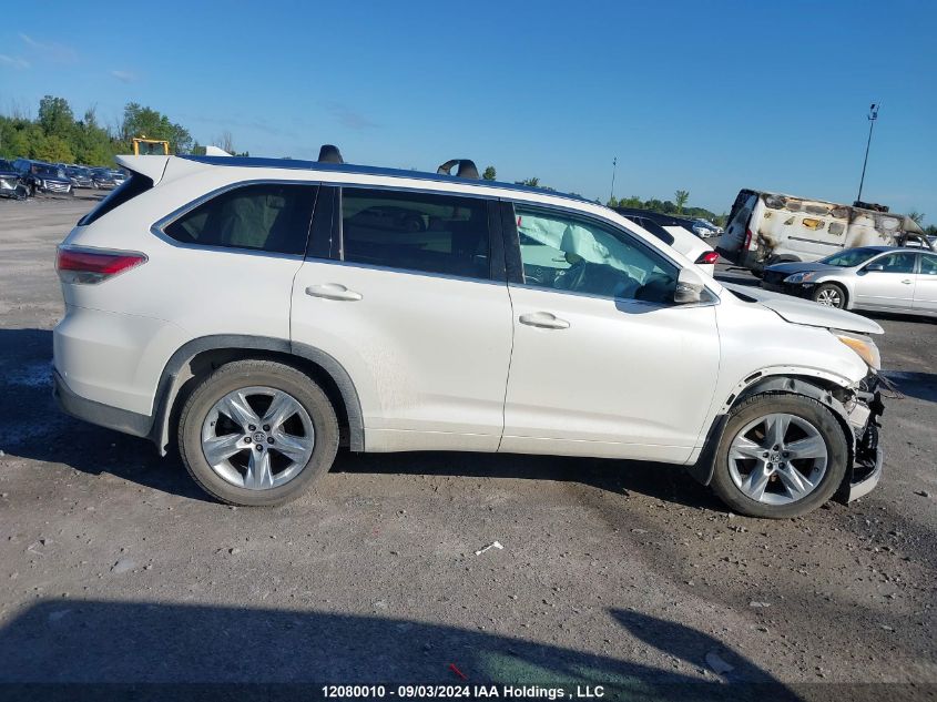 2016 Toyota Highlander Limited VIN: 5TDDKRFH0GS229251 Lot: 12080010