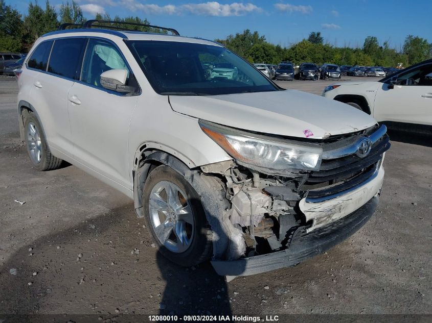 2016 Toyota Highlander Limited VIN: 5TDDKRFH0GS229251 Lot: 12080010