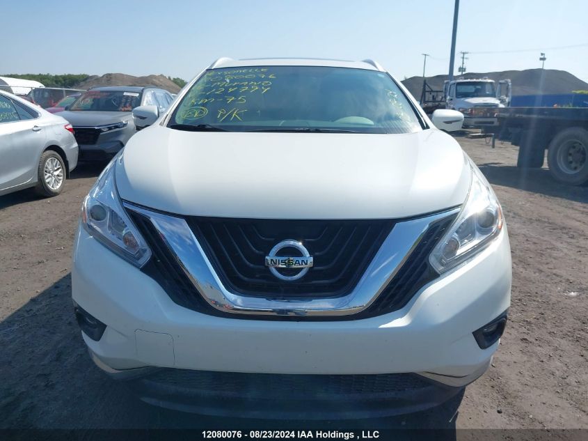 2016 Nissan Murano S/Sl/Sv/Platinum VIN: 5N1AZ2MH3GN124794 Lot: 12080076