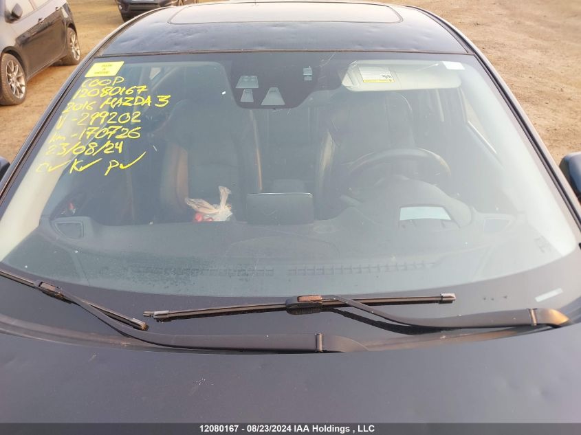 2016 Mazda Mazda3 VIN: JM1BM1W31G1299202 Lot: 12080167