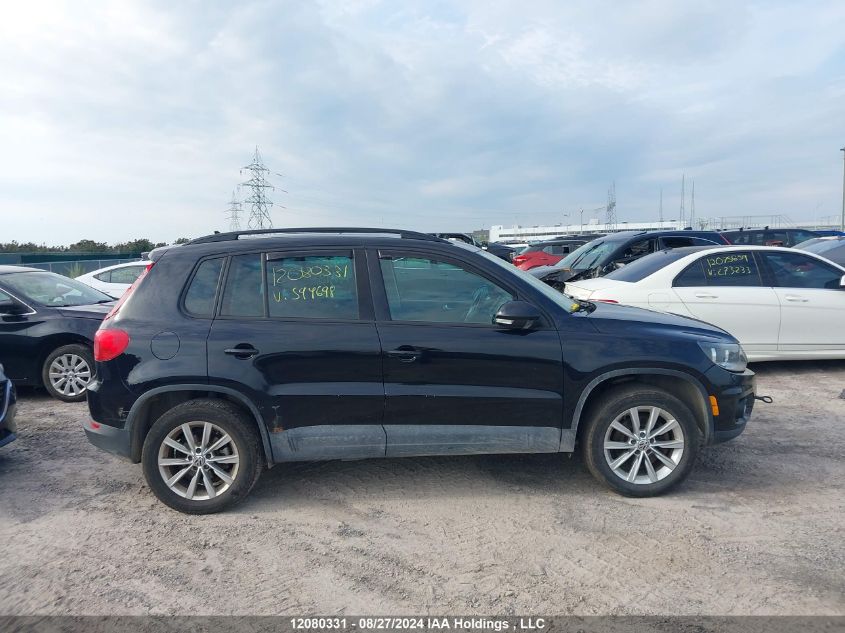 2013 Volkswagen Tiguan S/Se/Sel VIN: WVGJV3AX7DW594698 Lot: 12080331