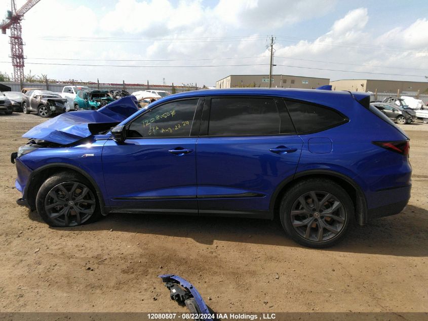 2022 Acura Mdx VIN: 5J8YE1H02NL803513 Lot: 12080507