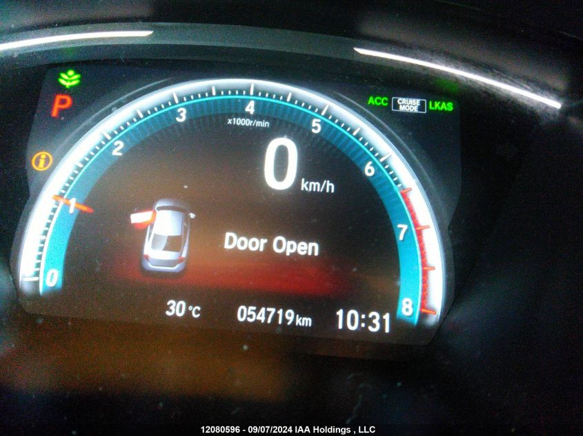 2020 Honda Civic Touring VIN: 2HGFC1F90LH105068 Lot: 12080596