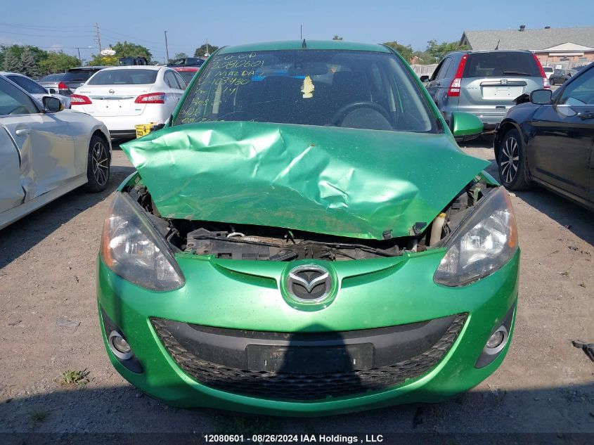 JM1DE1HY8B0103480 2011 Mazda Mazda2