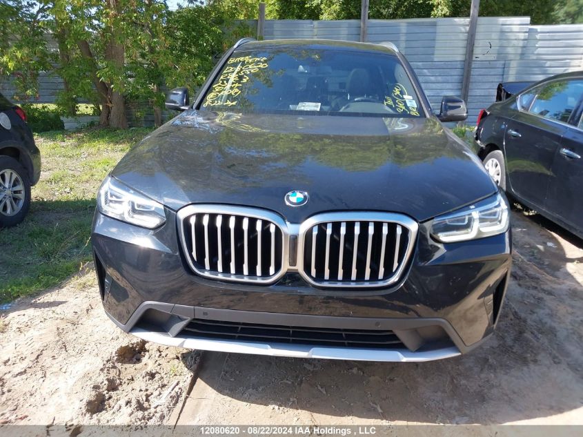 2023 BMW X3 VIN: 5UX53DP00P9R86550 Lot: 12080620