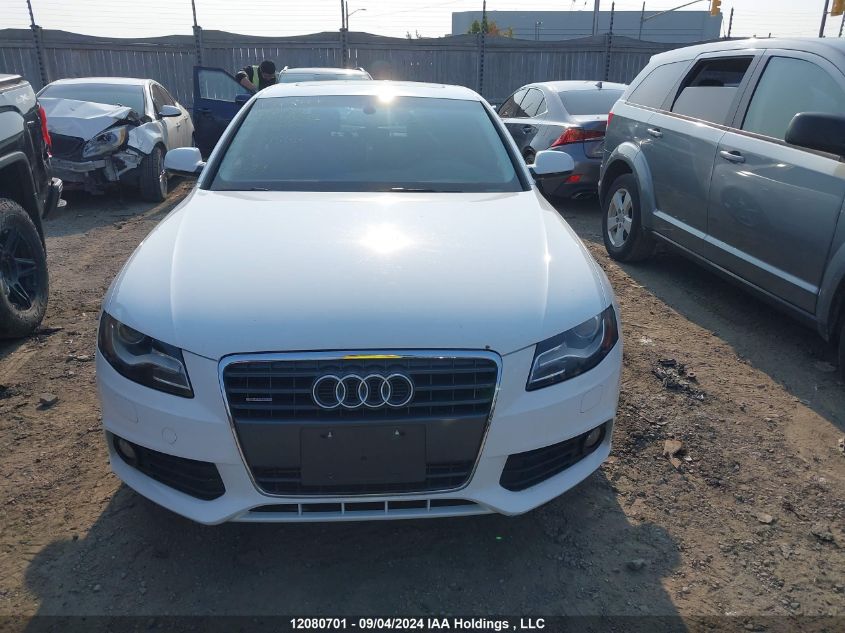 2012 Audi A4 VIN: WAUFFCFL0CN019518 Lot: 12080701