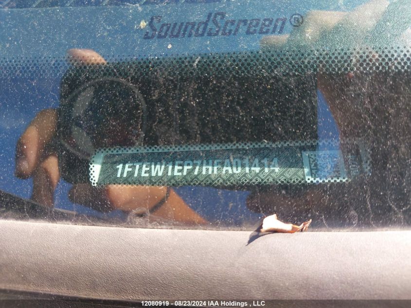 2017 Ford F150 Supercrew VIN: 1FTEW1EP7HFA01414 Lot: 12080919