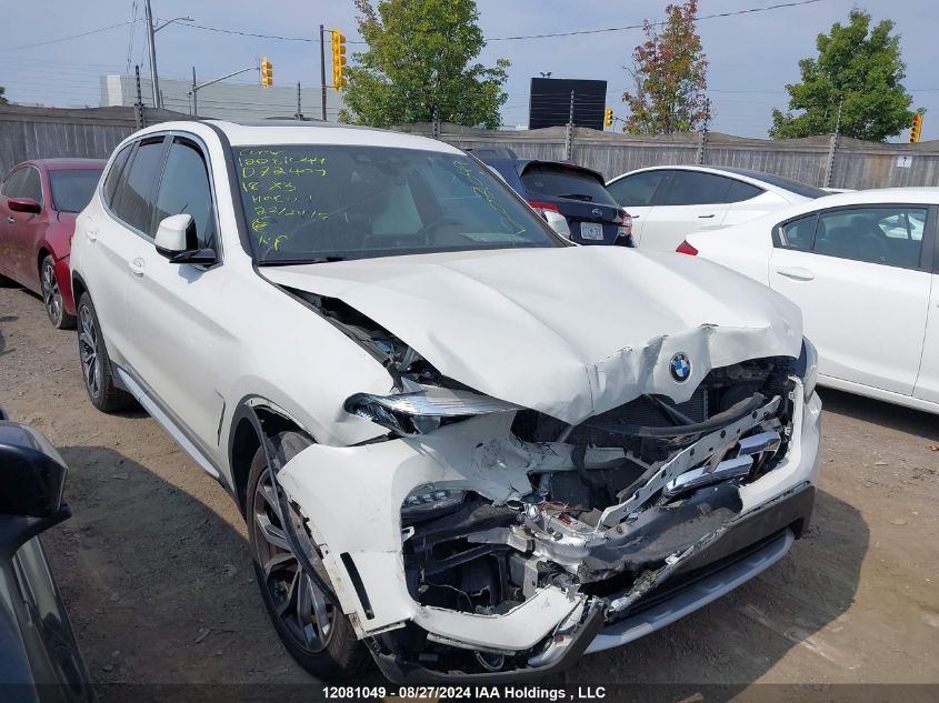 2018 BMW X3 VIN: 5UXTR9C56JLD72409 Lot: 12081049