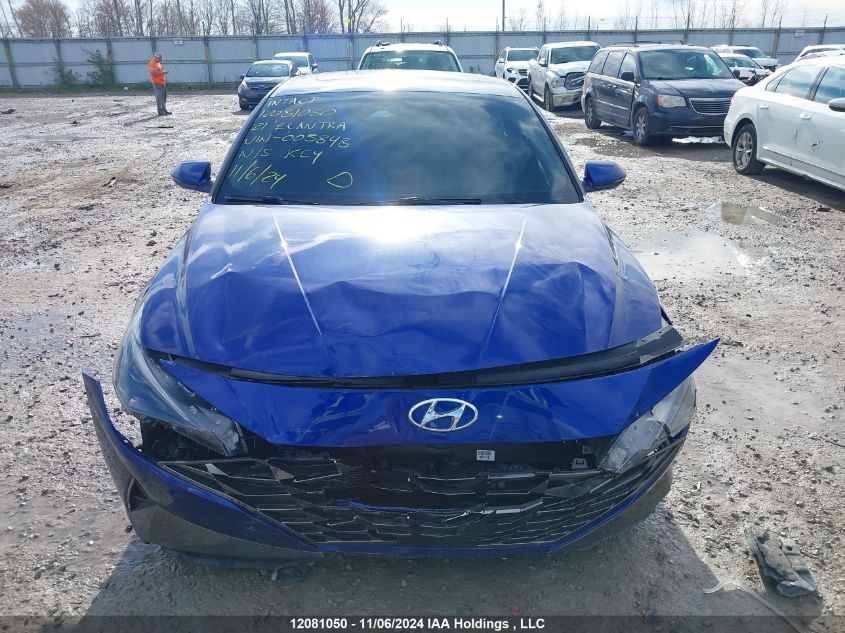 2021 Hyundai Elantra Hybrid VIN: KMHLN4AJ7MU005848 Lot: 12081050