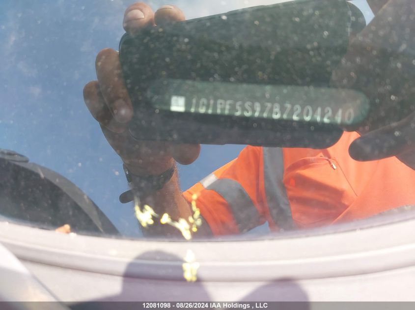 2011 Chevrolet Cruze Lt VIN: 1G1PF5S97B7204240 Lot: 12081098