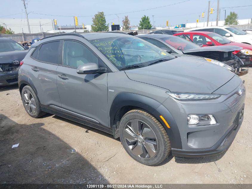 2019 Hyundai Kona Limited VIN: KM8K33AG3KU021915 Lot: 12081139