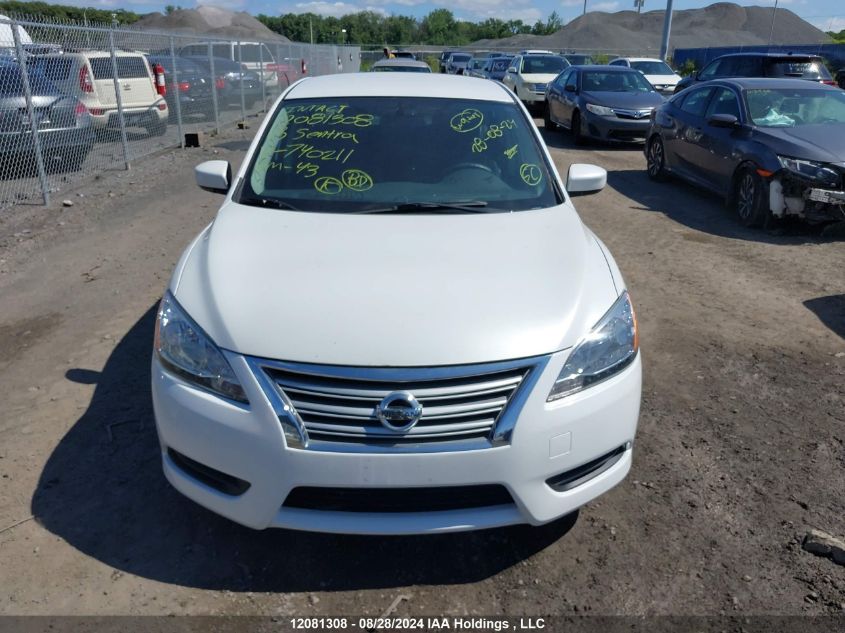 2013 Nissan Sentra VIN: 3N1AB7AP9DL740211 Lot: 12081308