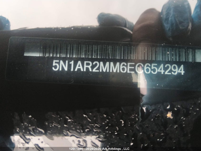 2014 Nissan Pathfinder VIN: 5N1AR2MM6EC654294 Lot: 12081394
