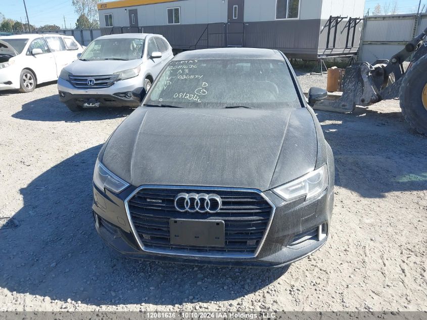 2019 Audi A3 Sedan VIN: WAUBEGFF0K1026834 Lot: 12081636