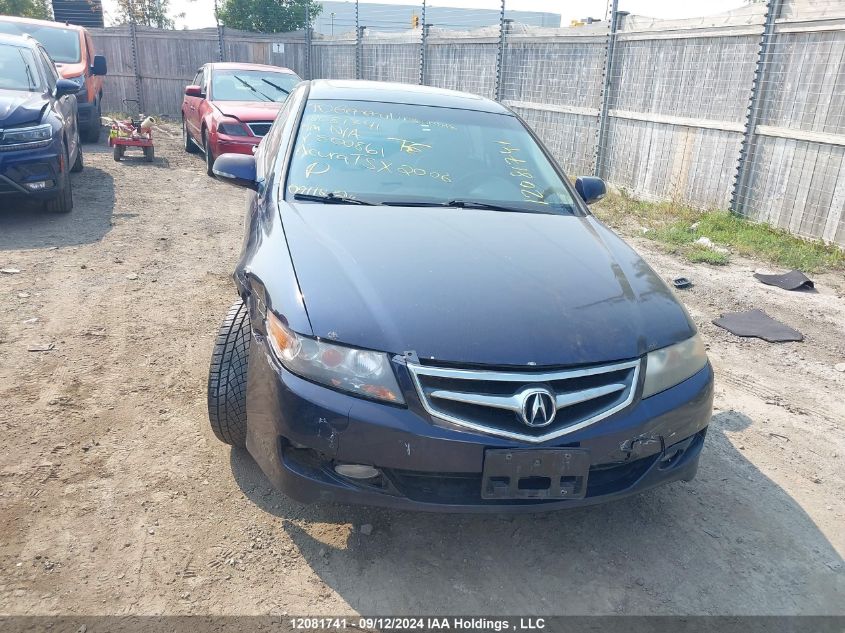 2006 Acura Tsx VIN: JH4CL96826C800861 Lot: 12081741