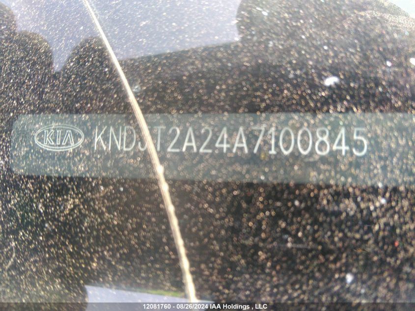 2010 Kia Soul VIN: KNDJT2A24A7100845 Lot: 12081760