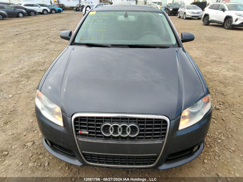 2008 Audi A4 VIN: WAUKF68EX8A079058 Lot: 12081786