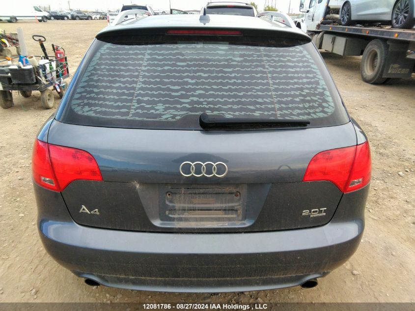 2008 Audi A4 VIN: WAUKF68EX8A079058 Lot: 12081786