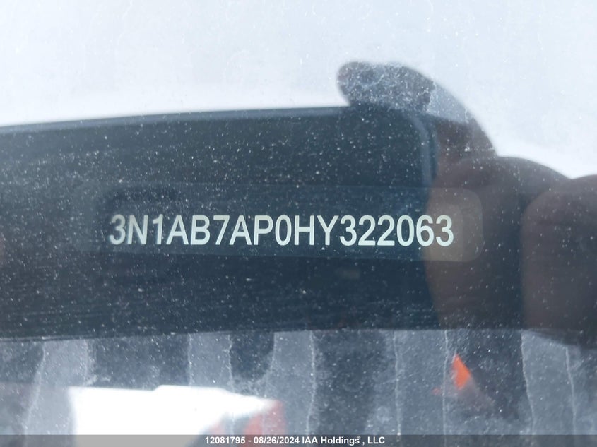 2017 Nissan Sentra VIN: 3N1AB7AP0HY322063 Lot: 12081795