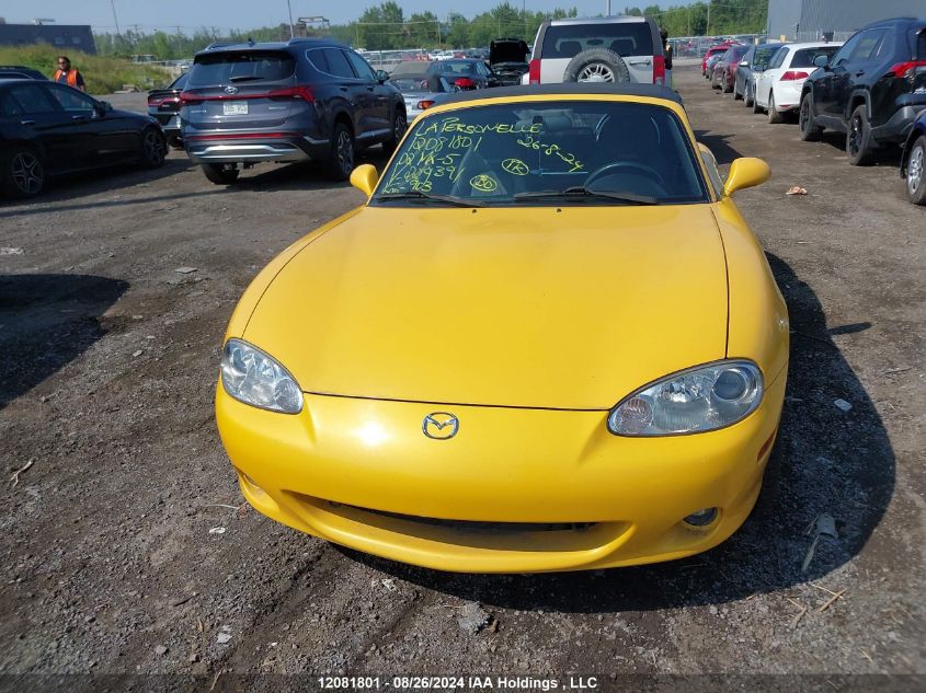 2002 Mazda Mx-5 Miata Ls VIN: JM1NB353120229391 Lot: 12081801