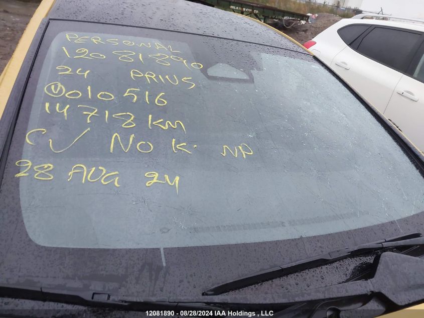 2024 Toyota Prius Limited VIN: JTDADABU3R3010516 Lot: 12081890