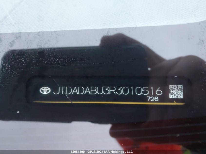 2024 Toyota Prius Limited VIN: JTDADABU3R3010516 Lot: 12081890