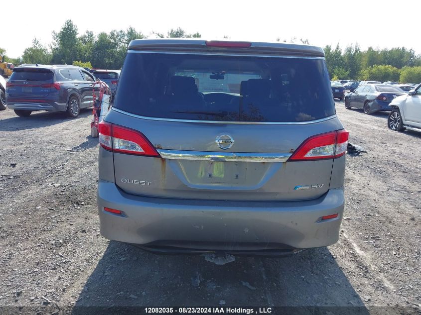 2011 Nissan Quest Sv VIN: JN8AE2KP0B9005679 Lot: 12082035