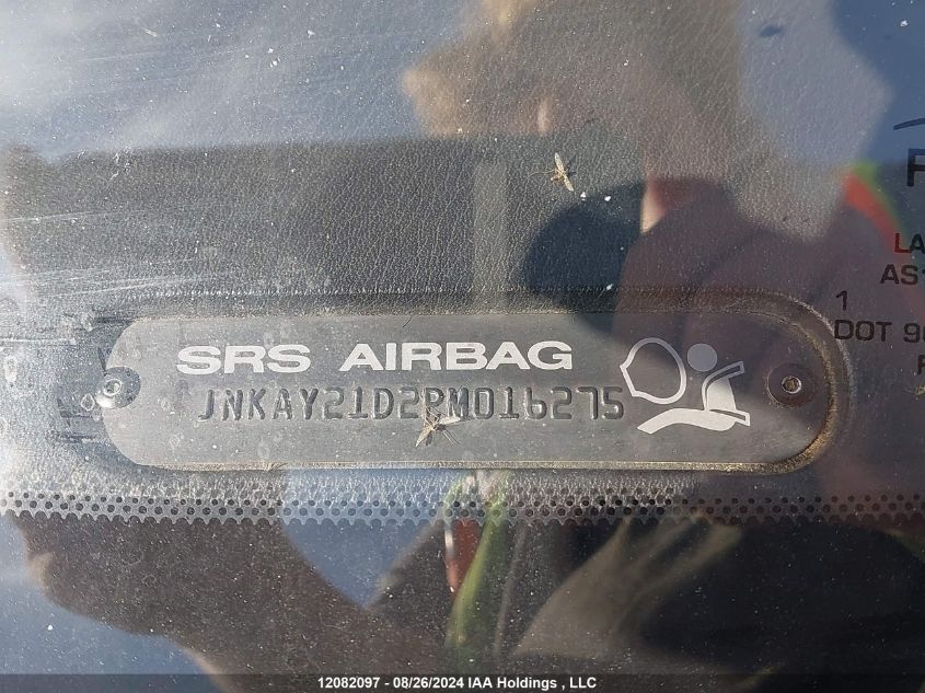 1993 Infiniti J30 VIN: JNKAY21D2PM016275 Lot: 12082097