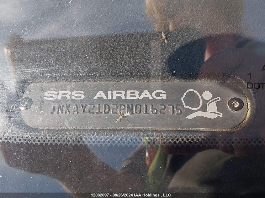 1993 Infiniti J30 VIN: JNKAY21D2PM016275 Lot: 12082097