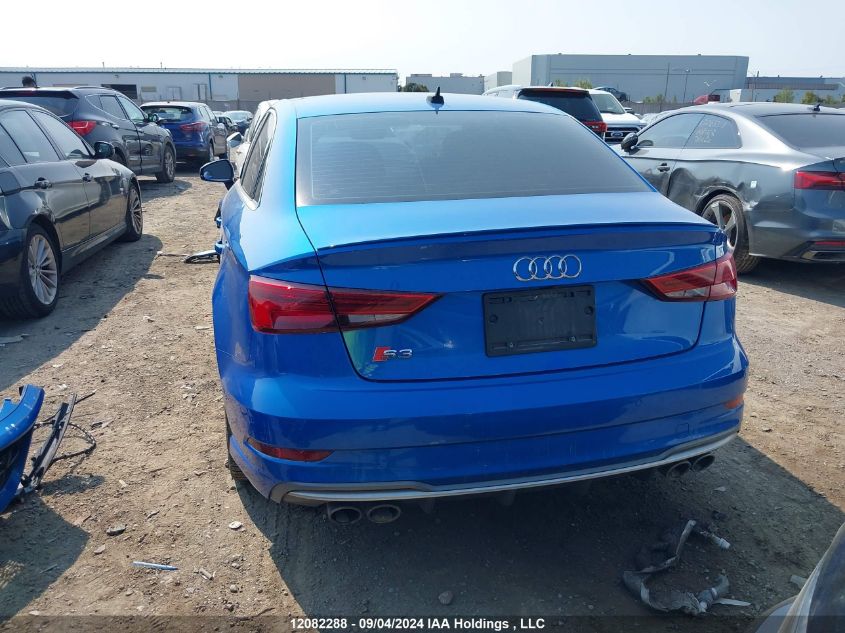 2019 Audi S3 Sedan VIN: WAUF1GFF1K1019999 Lot: 12082288