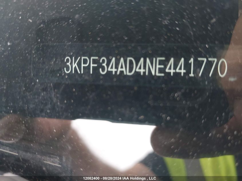 2022 Kia Forte VIN: 3KPF34AD4NE441770 Lot: 12082400