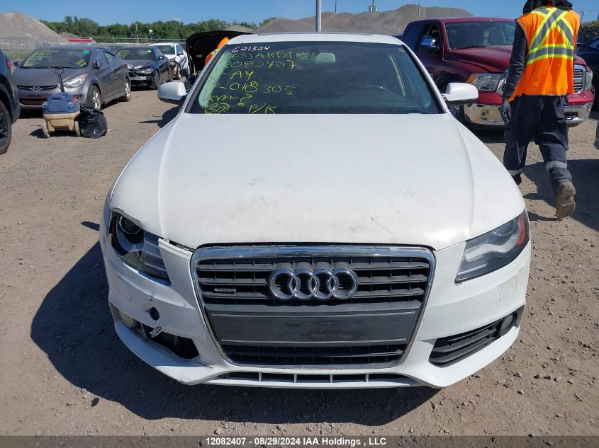 2012 Audi A4 Premium VIN: WAUFFCFL0CN018305 Lot: 12082407