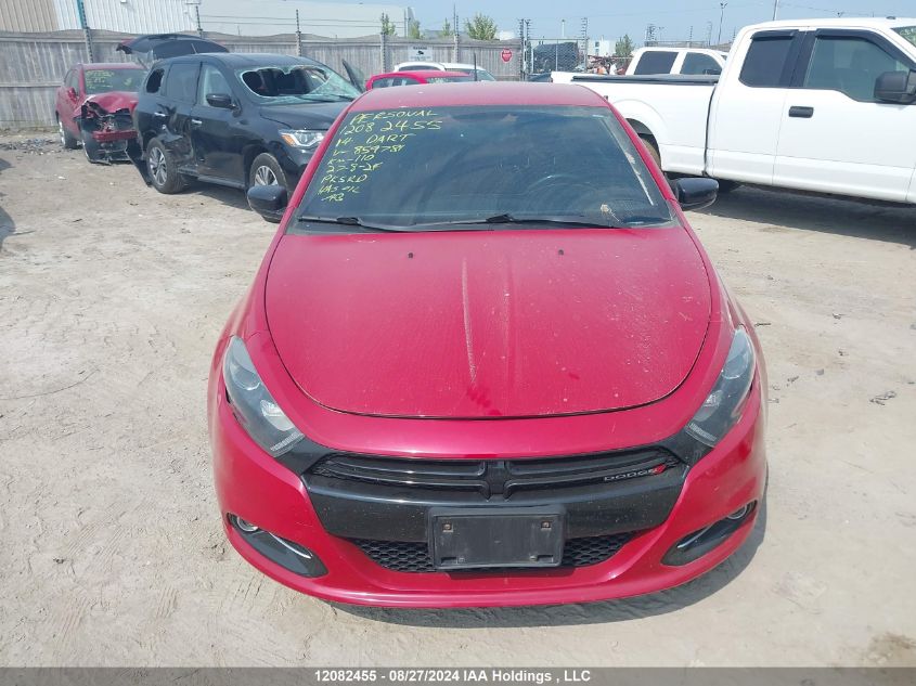 2014 Dodge Dart Sxt VIN: 1C3CDFBB8ED859781 Lot: 12082455