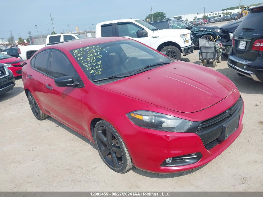 2014 Dodge Dart Sxt VIN: 1C3CDFBB8ED859781 Lot: 12082455