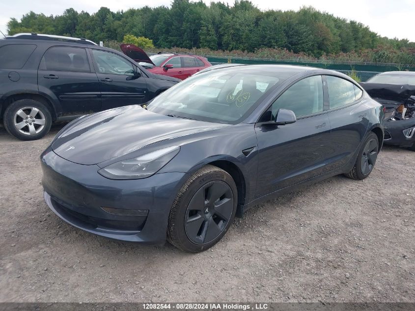 5YJ3E1EA1MF051293 2021 TESLA MODEL 3 - Image 2