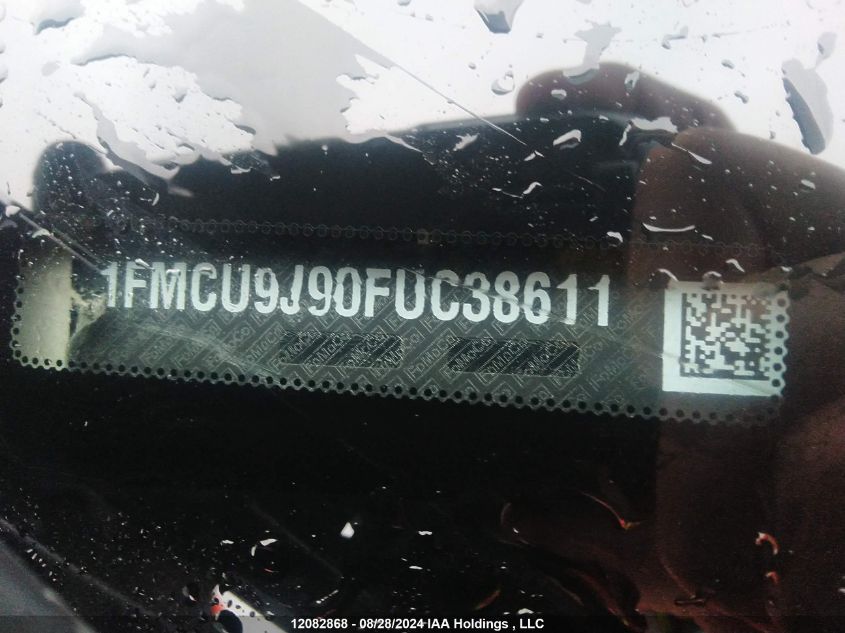 2015 Ford Escape Titanium VIN: 1FMCU9J90FUC38611 Lot: 12082868