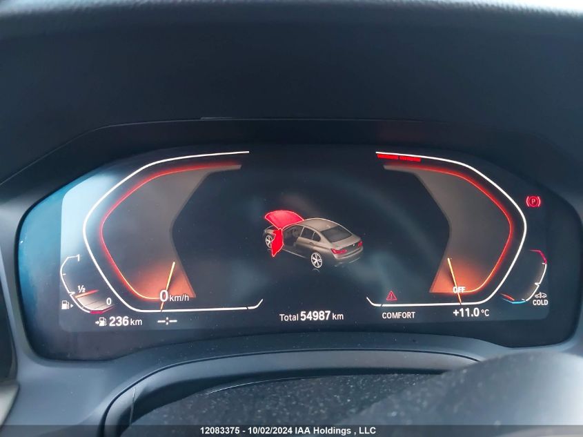 2019 BMW 330I xDrive VIN: WBA5R7C52KAJ86016 Lot: 12083375